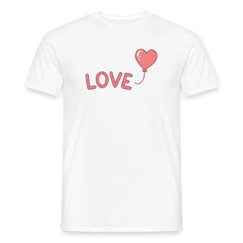 Pastell-Liebesballon-Illustration - Männer T-Shirt - Weiß - Vorne - AI Model Male 178 dark (178cm)