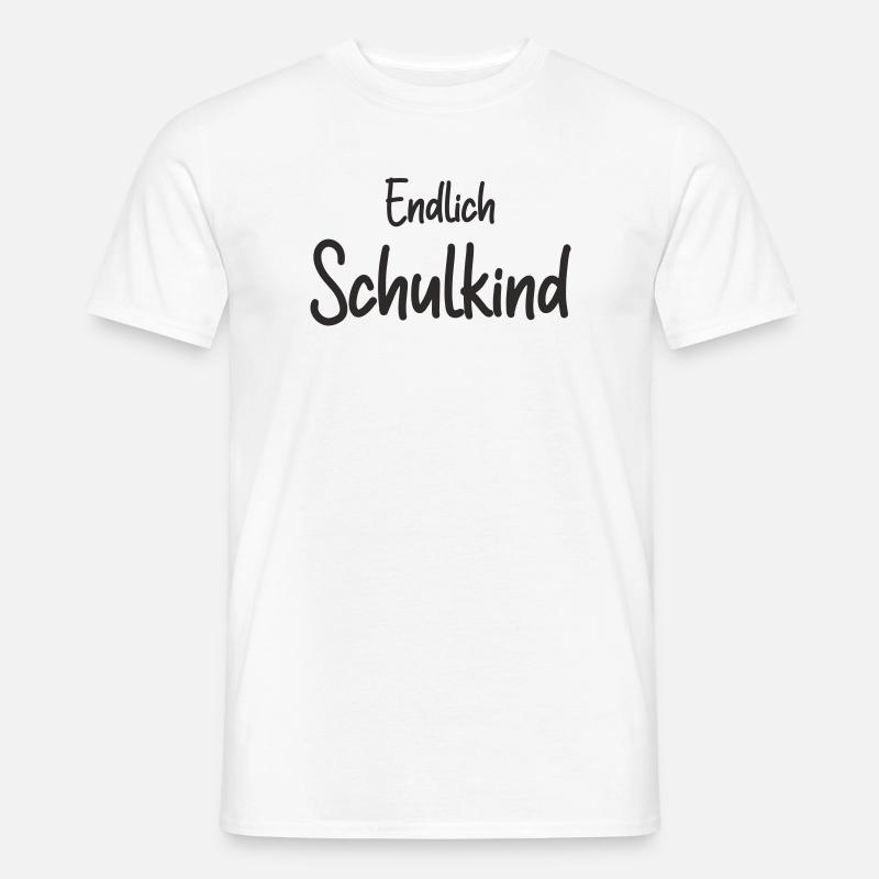 Endlich Schulkind - Einschulung Erstklässler - Männer T-Shirt - Weiß