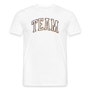 Team Outline - Men's T-Shirt - white - Front - AI Model Male 178 dark (178cm)