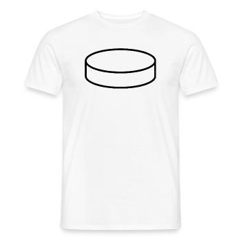 Eishockey-Puck - Männer T-Shirt - Weiß - Vorne - AI Model Male 178 dark (178cm)