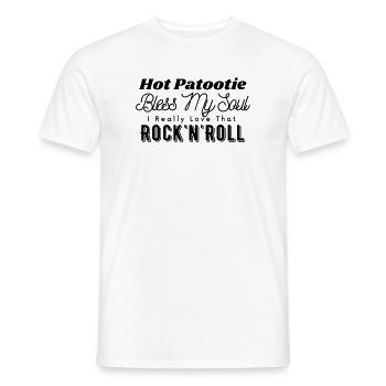 Hot Patootie Rock'n'Roll Song – Anpassbare Farbe - Männer T-Shirt - Weiß - Vorne - AI Model Male 178 dark (178cm)