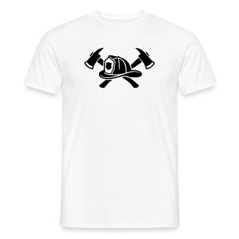 Firefighter Helmet Aexte Logo - Men's T-Shirt - white - Front - AI Model Male 178 dark (178cm)