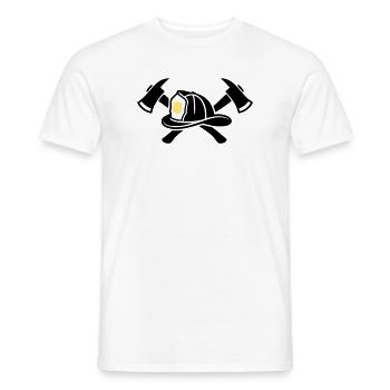 Casque de pompier Aexte Graphic - T-shirt homme - blanc - Devant - AI Model Male 178 dark (178cm)