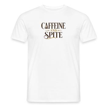 Caféine et rancune - T-shirt homme - blanc - Devant - AI Model Male 178 dark (178cm)