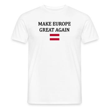 Rendre l’Europe Grande à Nouveau – Autriche - T-shirt homme - blanc - Devant - AI Model Male 178 dark (178cm)