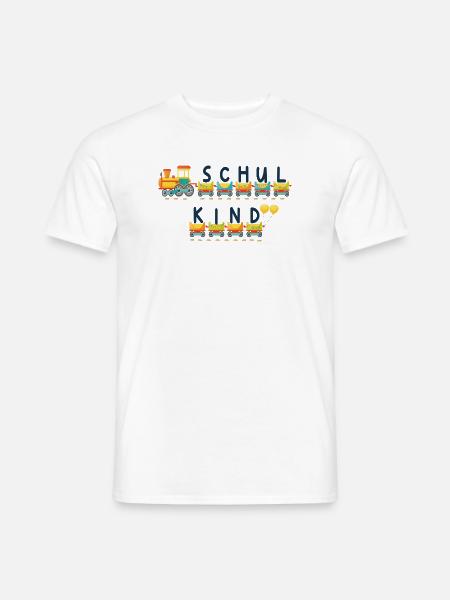 Schule 2026 Bunte Eisenbahn - Männer T-Shirt - Weiß