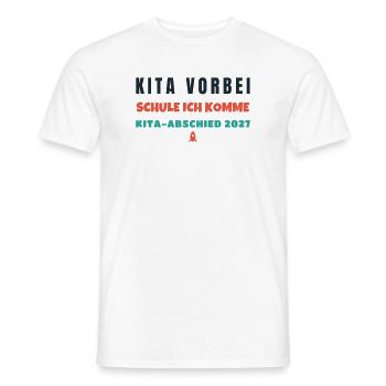 Kita Abschied 2027 Tschüss Kindergarten Schulkind - Männer T-Shirt - Weiß - Vorne - AI Model Male 178 dark (178cm)