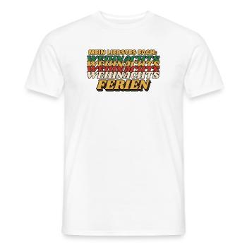 Mein liebstes Fach: Weihnachtsferien - Männer T-Shirt - Weiß - Vorne - AI Model Male 178 dark (178cm)
