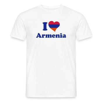 I love Armenia - Ich liebe Armenien. - Männer T-Shirt - Weiß - Vorne - AI Model Male 178 dark (178cm)