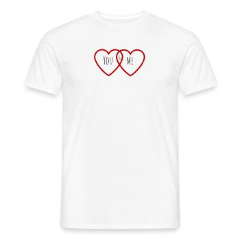 You and me - Männer T-Shirt - Weiß - Vorne - AI Model Male 178 dark (178cm)