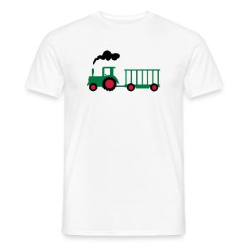 traktor trecker landwirtschaft - Männer T-Shirt - Weiß - Vorne - AI Model Male 178 dark (178cm)