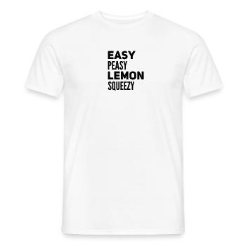 Facile à presser comme un citron – Diction drôle - T-shirt homme - blanc - Devant - AI Model Male 178 dark (178cm)