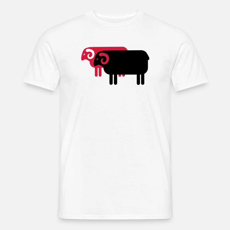 Heidschnucken Lüneburger Heide - Männer T-Shirt - Weiß