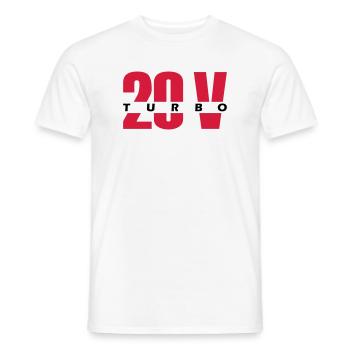 20V turbo - T-shirt homme - blanc - Devant - AI Model Male 178 dark (178cm)