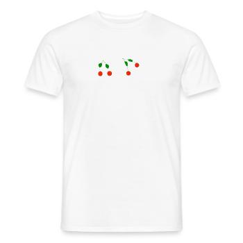 cherries - Men's T-Shirt - white - Front - AI Model Male 178 dark (178cm)