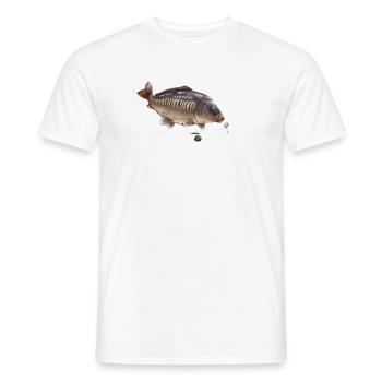 Spiegelkarpfenfischen Boilie Rig Design Anglerbiss - Männer T-Shirt - Weiß - Vorne - AI Model Male 178 dark (178cm)