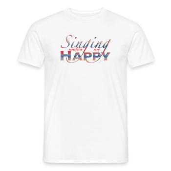 Singen spruch singer - Men's T-Shirt - white - Front - AI Model Male 178 dark (178cm)