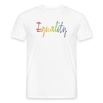 Rainbow equality | LGBT lgbtqi queer - Men's T-Shirt - white - Front - AI Model Male 178 dark (178cm)