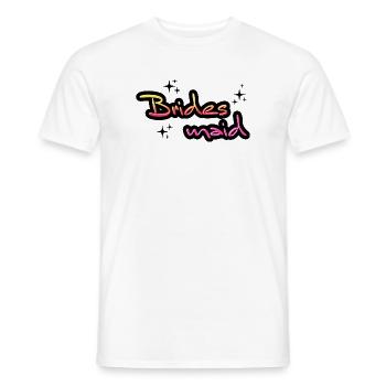 Bridesmaid Polterabend Verlobung JGA Team Braut - Männer T-Shirt - Weiß - Vorne - AI Model Male 178 dark (178cm)