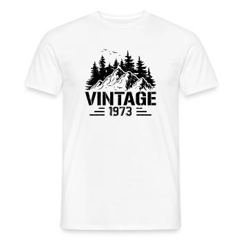 T-Shirt VINTAGE 1973 - Men's T-Shirt - white - Front - AI Model Male 178 dark (178cm)