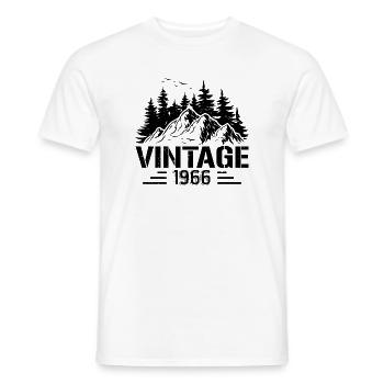 T-Shirt VINTAGE 1966 - Men's T-Shirt - white - Front - AI Model Male 178 dark (178cm)