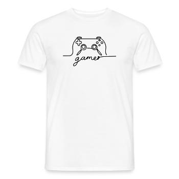 Linearer Controller - Gamer - Männer T-Shirt - Weiß - Vorne - AI Model Male 178 dark (178cm)