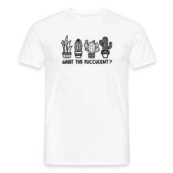 Cactus funny sayings fucculent cacti icon - Men's T-Shirt - white - Front - AI Model Male 178 dark (178cm)
