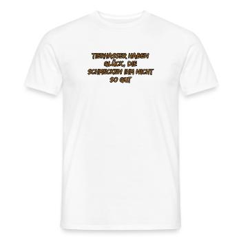 Tierhasser Haben Glück - Männer T-Shirt - Weiß - Vorne - AI Model Male 178 dark (178cm)