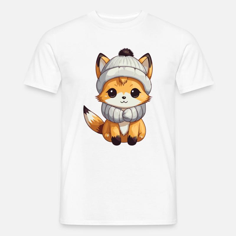 Fox Winter Comic - Men’s T-shirt - white