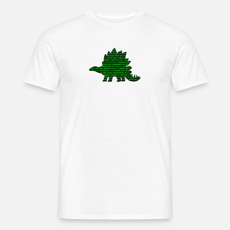 Digital Dinosaur - Männer T-Shirt - Weiß