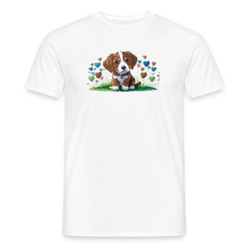Chiot - Love My Toller-Doodle Dog - T-shirt homme - blanc - Devant - AI Model Male 178 dark (178cm)