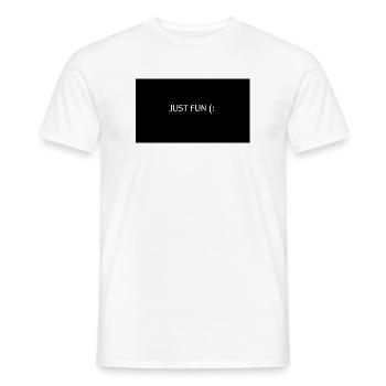 FUN - Men's T-Shirt - white - Front - AI Model Male 178 dark (178cm)