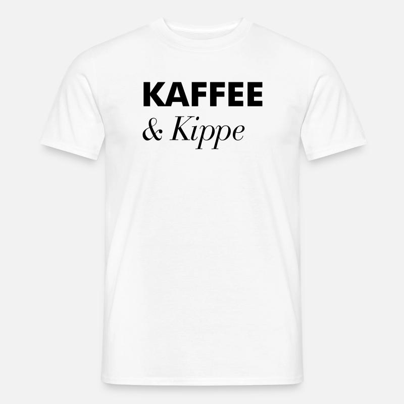 Kaffee Kippe Guten Morgen - Männer T-Shirt - Weiß