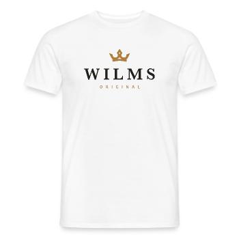 Logo original de la famille Wilms - T-shirt homme - blanc - Devant - AI Model Male 178 dark (178cm)