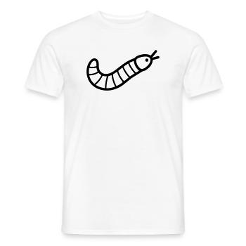 earthworm - Men's T-Shirt - white - Front - AI Model Male 178 dark (178cm)