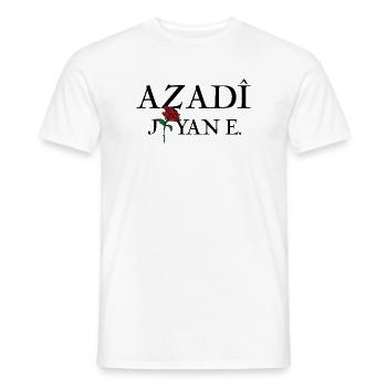 Kurdistan Kurds Azadi Rose motif T-shirt - Men's T-Shirt - white - Front - AI Model Male 178 dark (178cm)