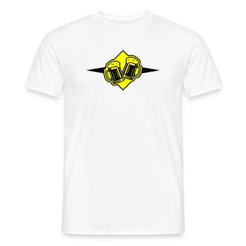 Beer Mug Beer Icon - Men's T-Shirt - white - Front - AI Model Male 178 dark (178cm)