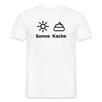 Caca de soleil - T-shirt homme - blanc - Devant - AI Model Male 178 dark (178cm)