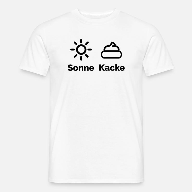 Sonne Kacke - Männer T-Shirt - Weiß