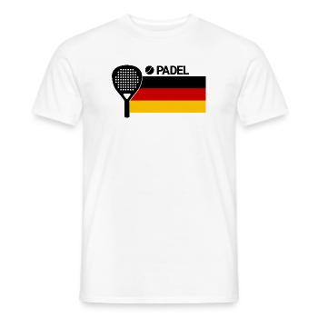 Raquette de padel | Drapeau allemand - T-shirt homme - blanc - Devant - AI Model Male 178 dark (178cm)