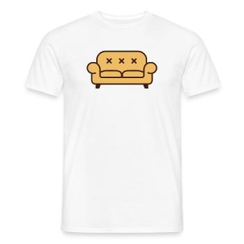 Sofa mit X-Augen - Pop-Art - Männer T-Shirt - Weiß - Vorne - AI Model Male 178 dark (178cm)
