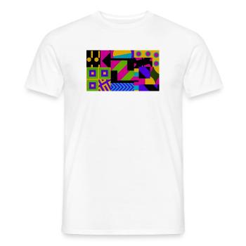 Nova Neon Geometrie - Männer T-Shirt - Weiß - Vorne - AI Model Male 178 dark (178cm)