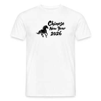 Chinese New Year 2026 Pferdesymbol - Männer T-Shirt - Weiß - Vorne - AI Model Male 178 dark (178cm)