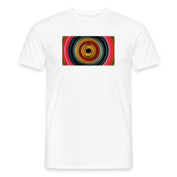 Hypno tunnel - club wear - Men's T-Shirt - white - Front - AI Model Male 178 dark (178cm)