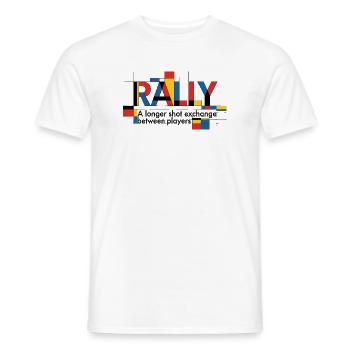 Tennis rally, fans long rallies - Men's T-Shirt - white - Front - AI Model Male 178 dark (178cm)