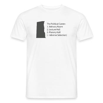Carrière politique : présentation à la plénière - T-shirt homme - blanc - Devant - AI Model Male 178 dark (178cm)