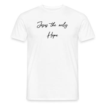 Jésus, le seul espoir - T-shirt homme - blanc - Devant - AI Model Male 178 dark (178cm)