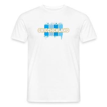 La Grèce en tant que Grèce - T-shirt homme - blanc - Devant - AI Model Male 178 dark (178cm)