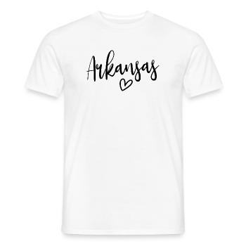 Arkansas Heart Women's Love Arkansas - Men's T-Shirt - white - Front - AI Model Male 178 dark (178cm)