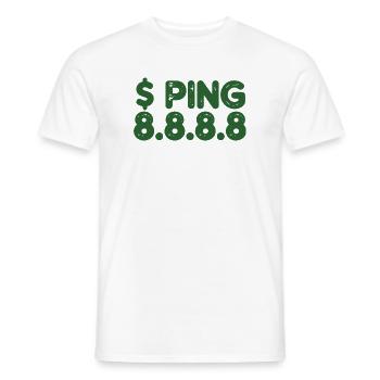 Retro Ping Glyphs in Green - Men's T-Shirt - white - Front - AI Model Male 178 dark (178cm)